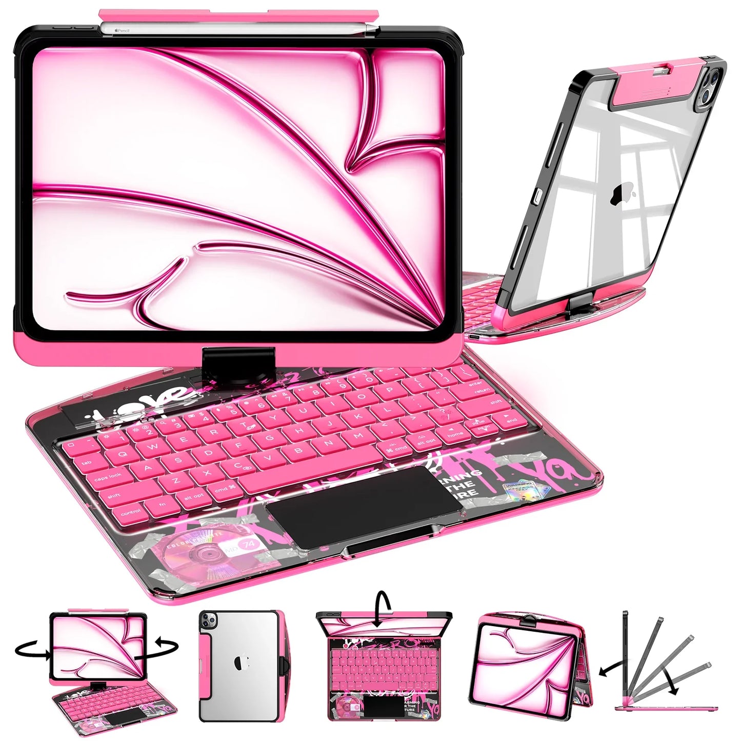 360° Rotating iPad Keyboard Case