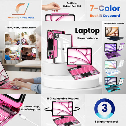 360° Rotating iPad Keyboard Case