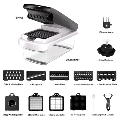 8-in-1 Multifunctional Vegetable Chopper & Slicer
