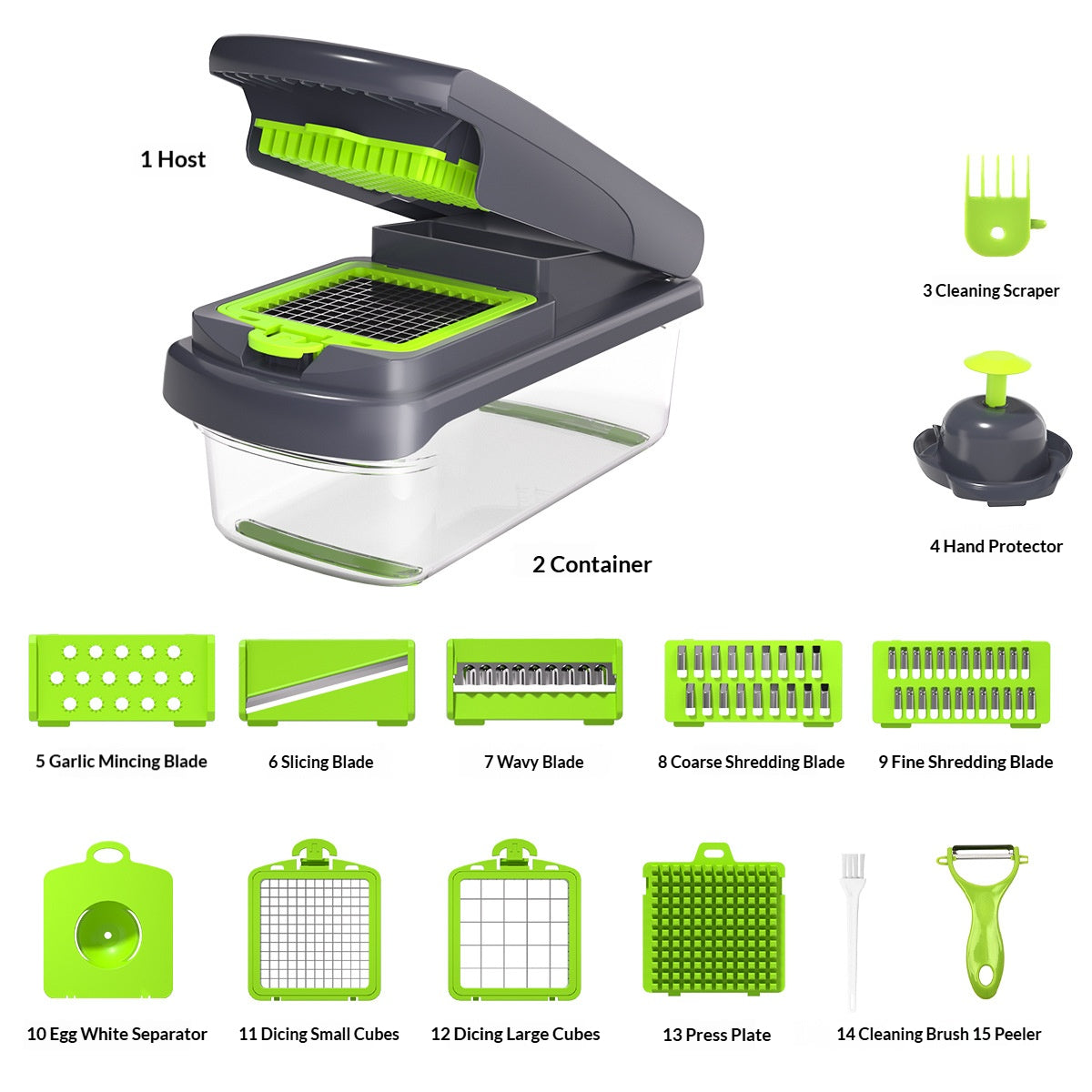 8-in-1 Multifunctional Vegetable Chopper & Slicer