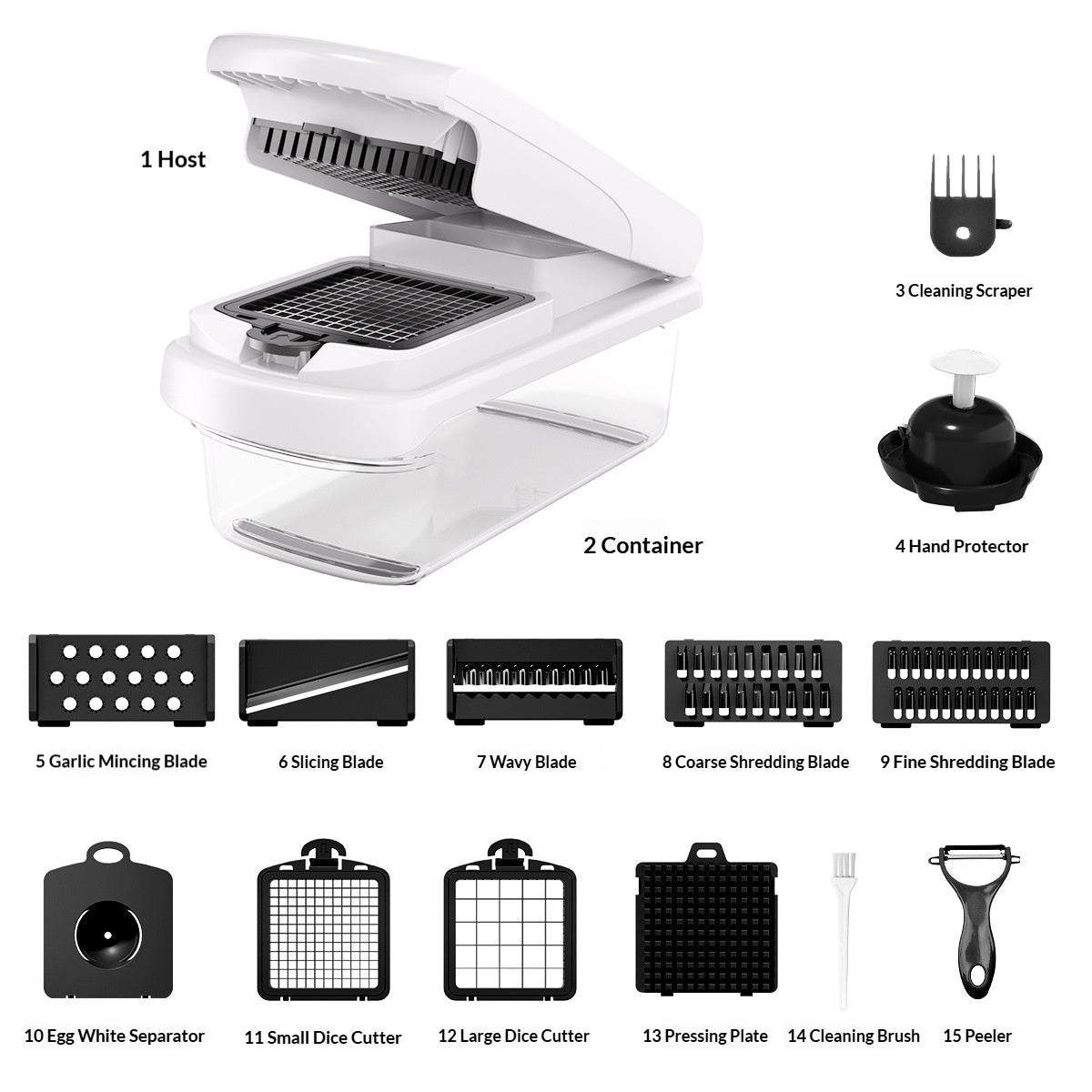 8-in-1 Multifunctional Vegetable Chopper & Slicer