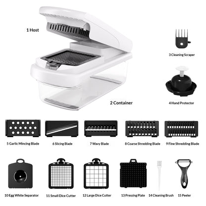 8-in-1 Multifunctional Vegetable Chopper & Slicer