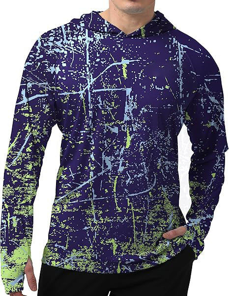 Men's UPF 50+ Sun Protection Hoodie Shirt