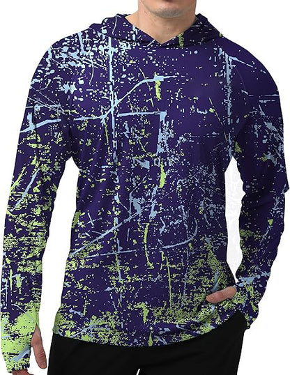 Men's UPF 50+ Sun Protection Hoodie Shirt