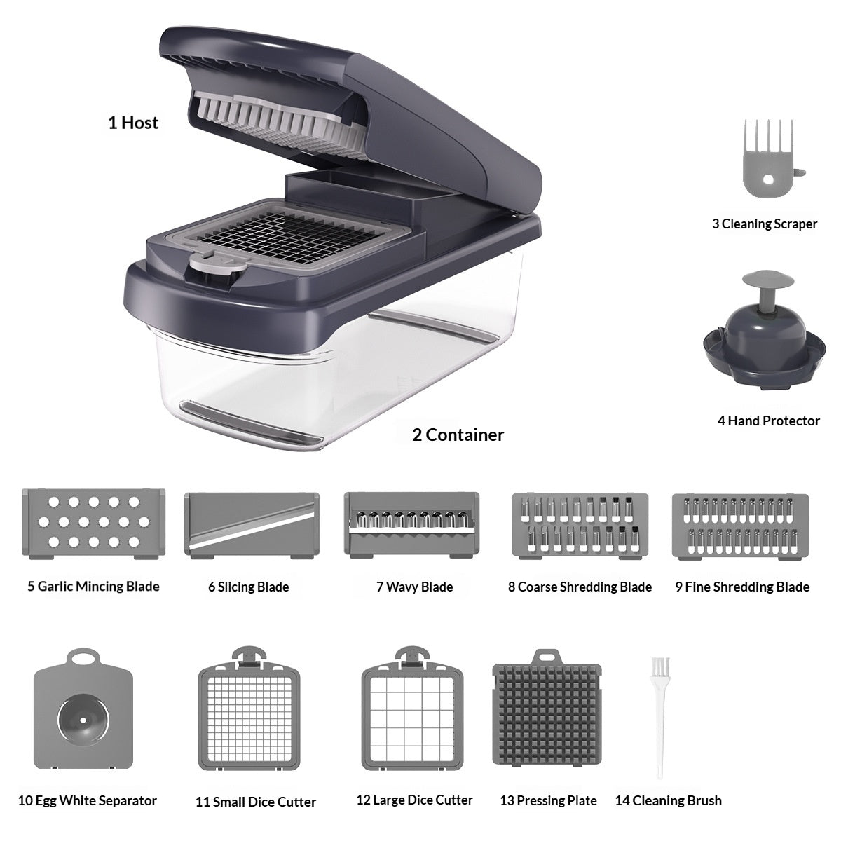 8-in-1 Multifunctional Vegetable Chopper & Slicer