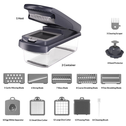 8-in-1 Multifunctional Vegetable Chopper & Slicer