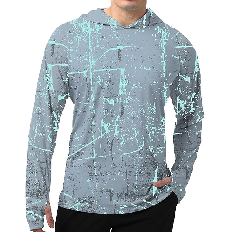 Men's UPF 50+ Sun Protection Hoodie Shirt