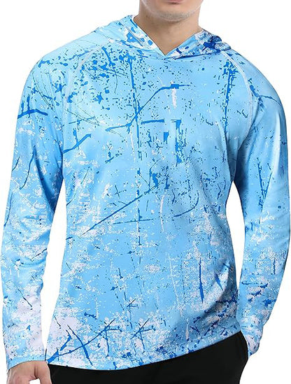Men's UPF 50+ Sun Protection Hoodie Shirt