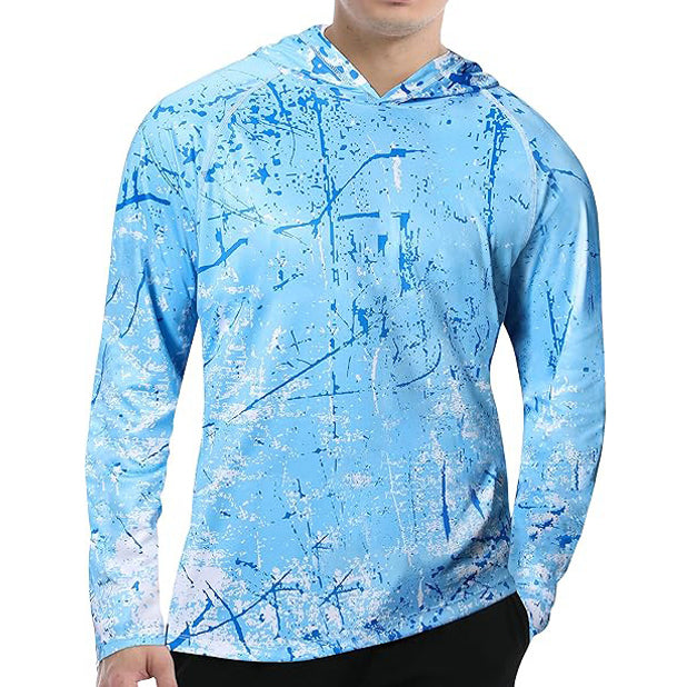 Men's UPF 50+ Sun Protection Hoodie Shirt