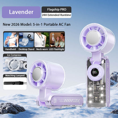 Smart Digital Display Handheld Fan with Instant Chill Technology