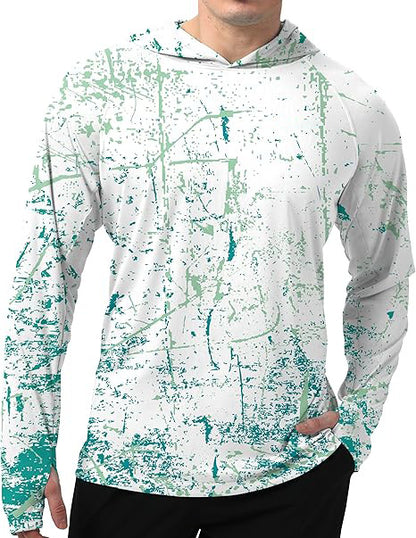 Men's UPF 50+ Sun Protection Hoodie Shirt