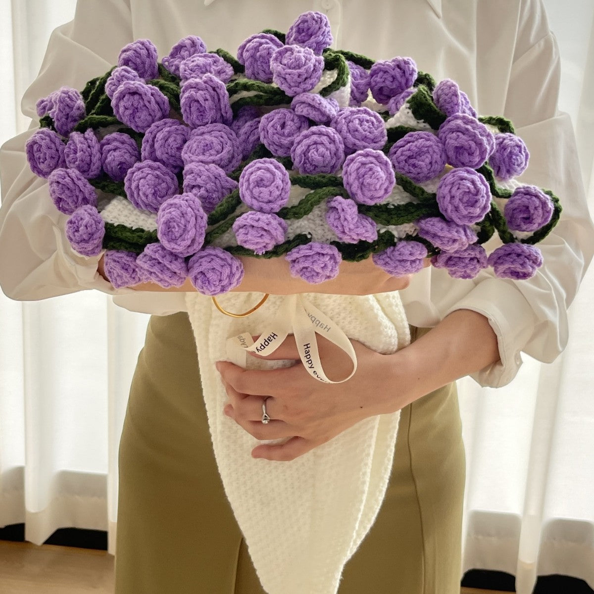 Forever Bloom Crochet Bouquet Blanket – 2-in-1 Flower Gift & Cozy Throw