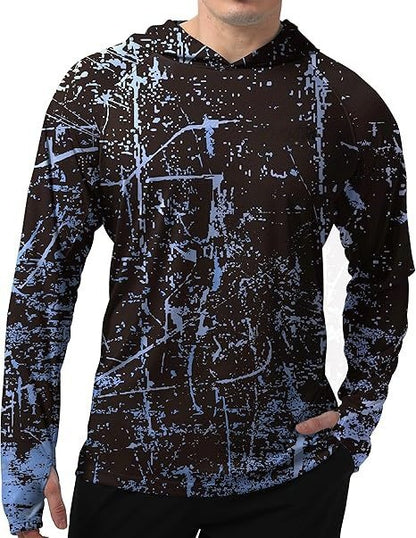 Men's UPF 50+ Sun Protection Hoodie Shirt