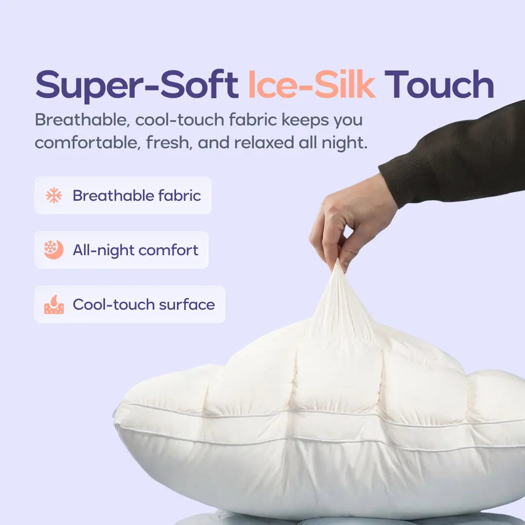 Ultra Fluffy Cooling Pillow – Dual-Layer Cloud Comfort