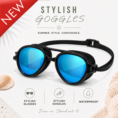 2-in-1 Waterproof Swim Goggles & Sunglasses