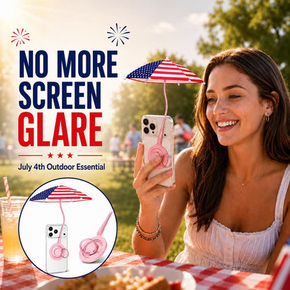 USA Flag Magnetic Phone Sun Shade Umbrella – Adjustable Anti-Glare Screen Shield
