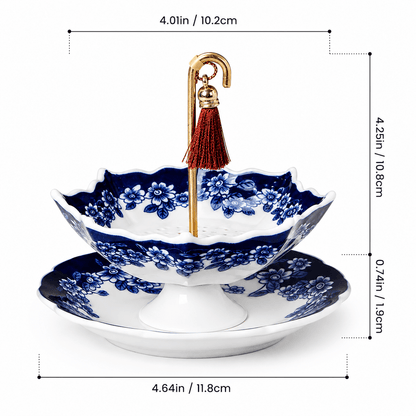 Elegant Ceramic Umbrella Tea Strainer