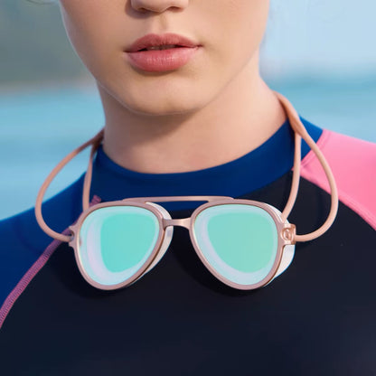 2-in-1 Retro Swim Goggles & Sunglasses