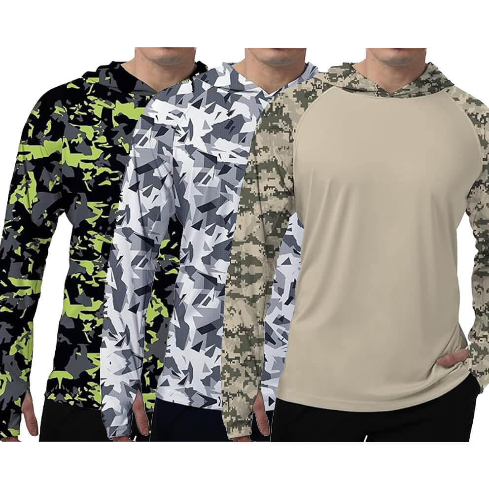 Men's UPF 50+ Sun Protection Hoodie Shirt
