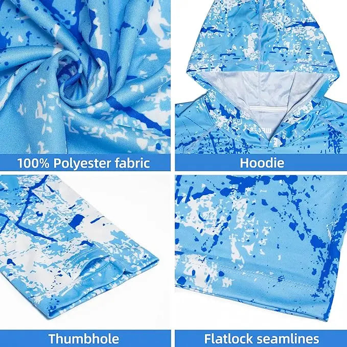 Men's UPF 50+ Sun Protection Hoodie Shirt