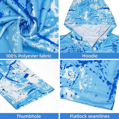 Men's UPF 50+ Sun Protection Hoodie Shirt