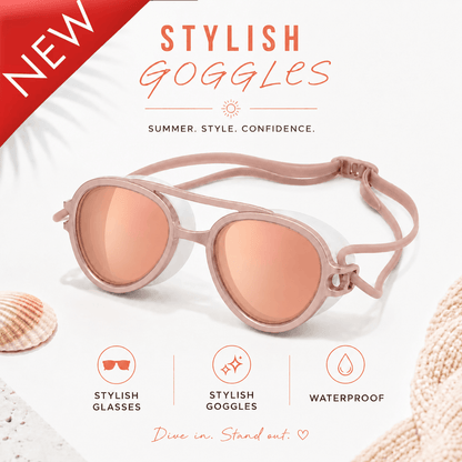2-in-1 Waterproof Swim Goggles & Sunglasses